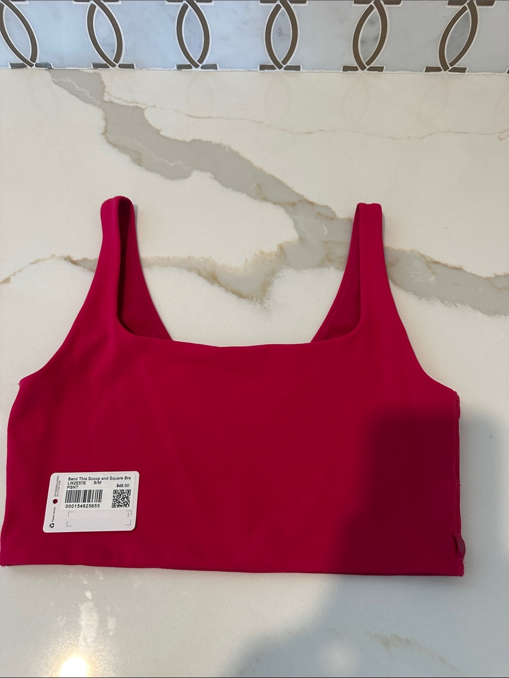 Lululemon Bend This Scoop And Square Bra passionate (pink )